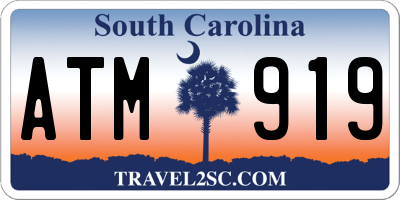 SC license plate ATM919