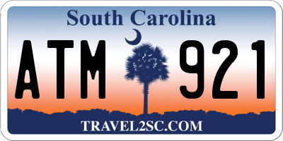 SC license plate ATM921