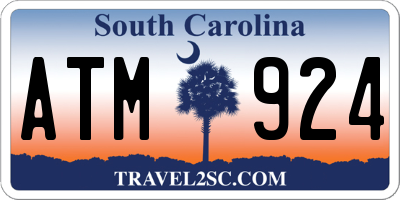 SC license plate ATM924