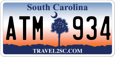 SC license plate ATM934