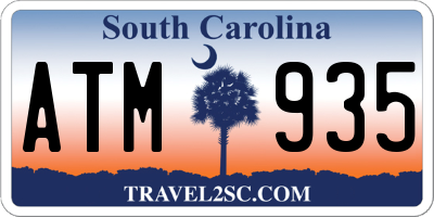 SC license plate ATM935