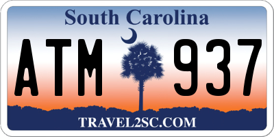 SC license plate ATM937