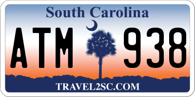 SC license plate ATM938