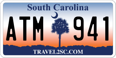 SC license plate ATM941