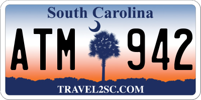 SC license plate ATM942