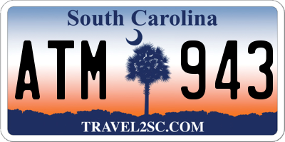SC license plate ATM943