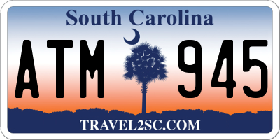 SC license plate ATM945