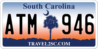 SC license plate ATM946