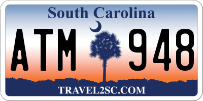 SC license plate ATM948