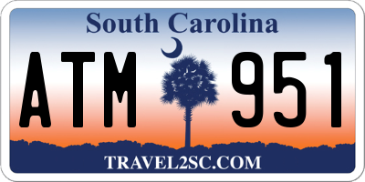 SC license plate ATM951