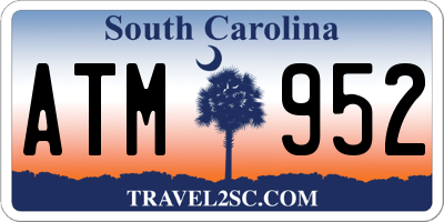 SC license plate ATM952