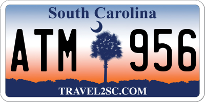 SC license plate ATM956