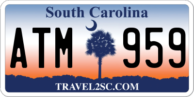 SC license plate ATM959