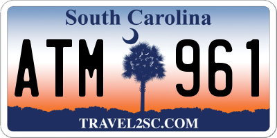 SC license plate ATM961