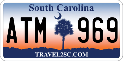 SC license plate ATM969
