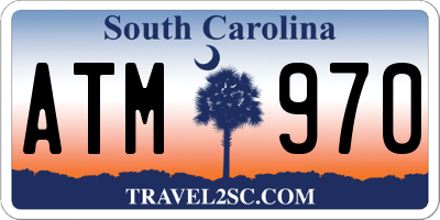 SC license plate ATM970