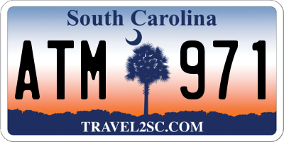 SC license plate ATM971