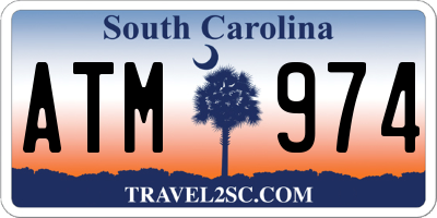 SC license plate ATM974