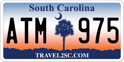 SC license plate ATM975