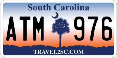 SC license plate ATM976