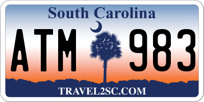 SC license plate ATM983
