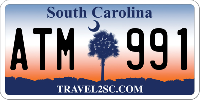 SC license plate ATM991