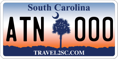 SC license plate ATN000