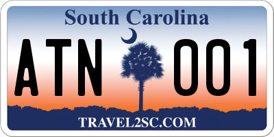 SC license plate ATN001