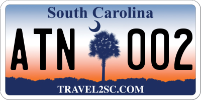 SC license plate ATN002