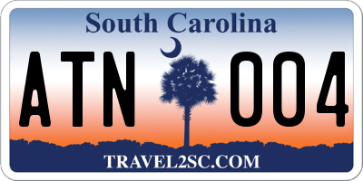 SC license plate ATN004