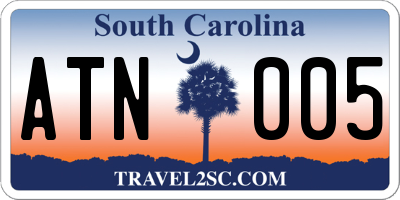 SC license plate ATN005