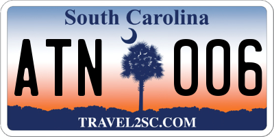 SC license plate ATN006