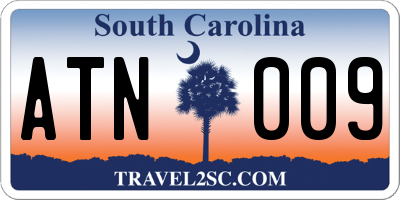 SC license plate ATN009