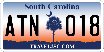 SC license plate ATN018