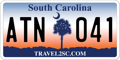 SC license plate ATN041