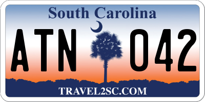 SC license plate ATN042