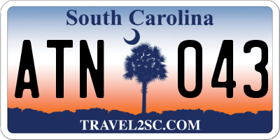 SC license plate ATN043