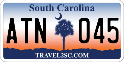 SC license plate ATN045