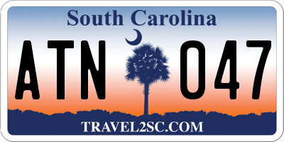 SC license plate ATN047