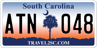 SC license plate ATN048