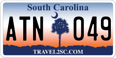 SC license plate ATN049