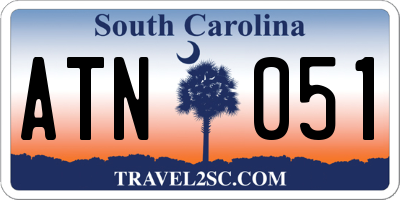 SC license plate ATN051