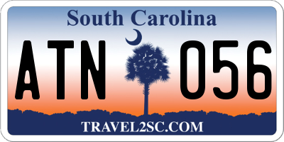 SC license plate ATN056