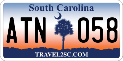 SC license plate ATN058