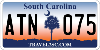 SC license plate ATN075