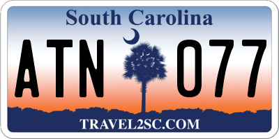 SC license plate ATN077