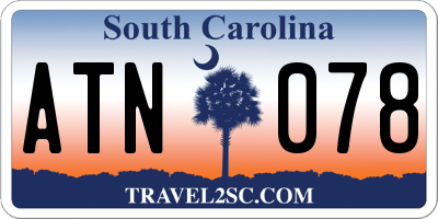 SC license plate ATN078