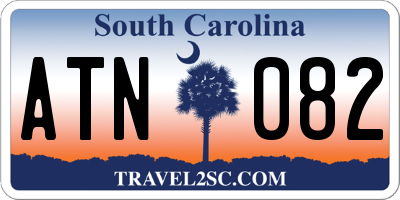 SC license plate ATN082