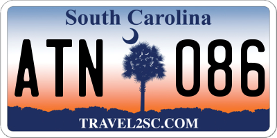 SC license plate ATN086