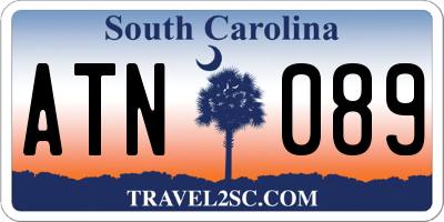 SC license plate ATN089